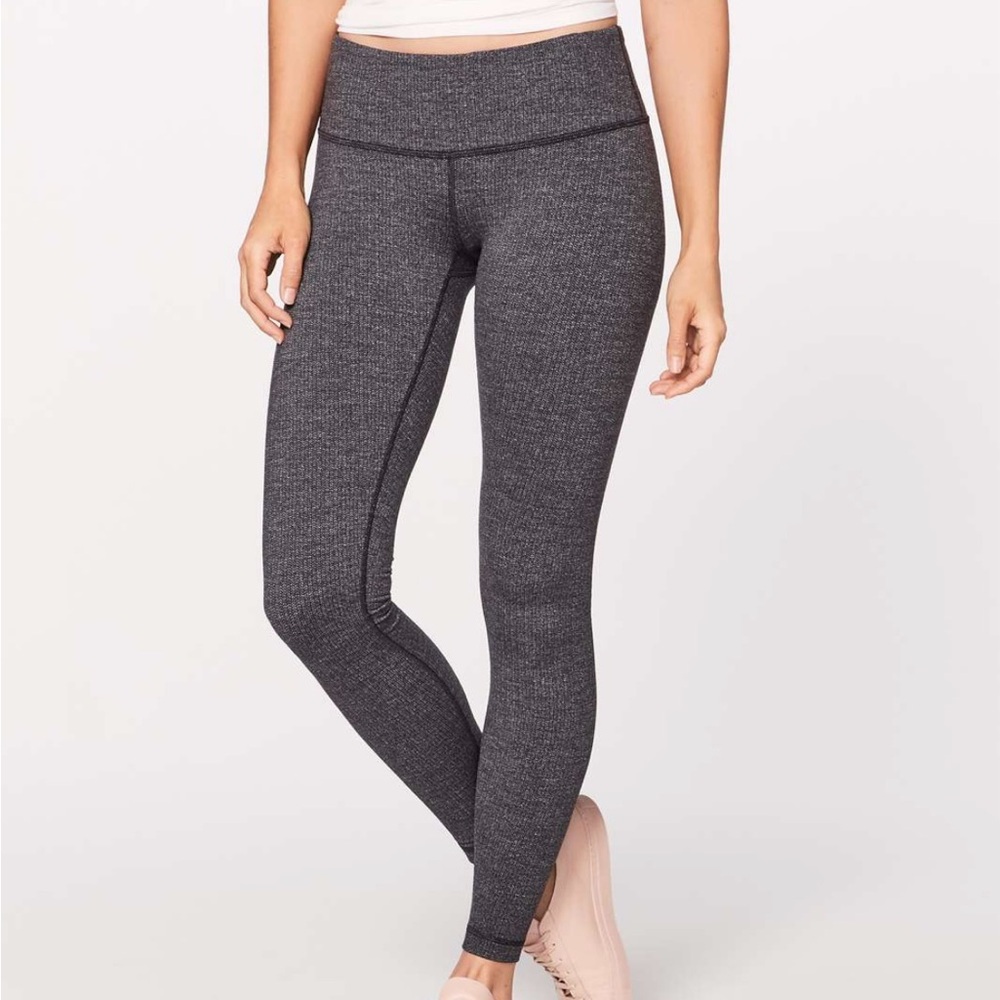 Lululemon wunder under low/medium rise leggings herringbone size 4/6